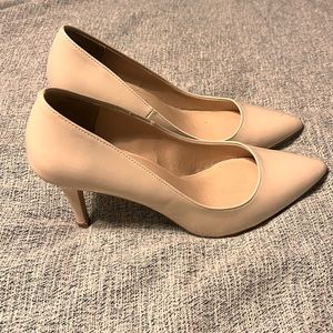 Kelly & Katie Nude Patent Leather Heels